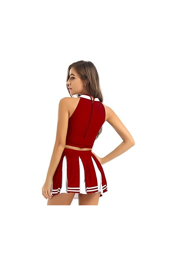 JUGGO Costume de déguisement duniforme de Pom-Pom Girl for Femme, Tenue de Performance Costume décolière Japonaise Cosplay 