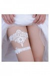 COLIFAS Jarretière en Dentelle de mariée Ceinture de Mariage Jambes Anneau Harnais Femmes jarretière Couleur : Blanc Blanc