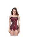 Briskorry Vitage Corset gothique Noir