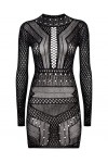 Ann Summers Robe Janelle à strass pour femme - Noir - Large