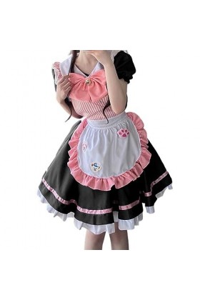 VIRACIN Robe de vent mignonne Lolita Cosplay costume de scène Sexy Lapin Cosplay Costume Une Pièce Body Black, XXL 