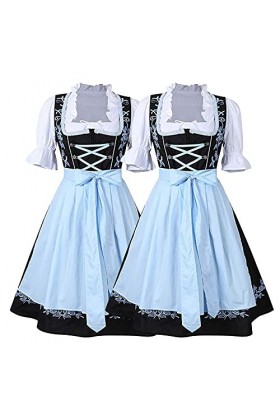 Costume pour femme - Costume de bière - Costume de scène - Costume de performance - Robe pour femme - Noir - Sexy bleu, tail