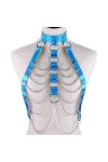 Mengsiy Chaîne de Corps Harnais Haut Punk Femmes Arc-en-Ciel Taille Bijoux Festival Rave Tenue Concepteur Ceinture Femmes Co