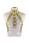 Mengsiy Chaîne de Corps Harnais Haut Punk Femmes Arc-en-Ciel Taille Bijoux Festival Rave Tenue Concepteur Ceinture Femmes Co