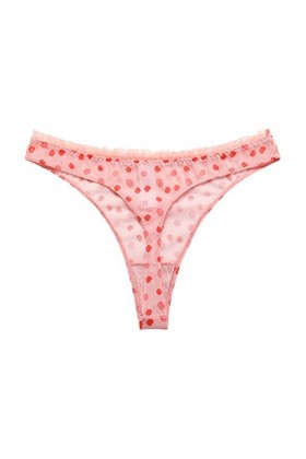 Femme Slips 3 Pcs Doux Fruits Pomme Citron Pêche Imprimer Maille Culotte sans Couture Mignon Dentelle Volants Strings Lingeri