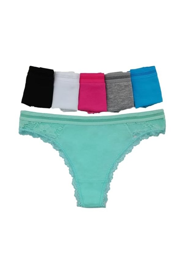 12 Pièces Dames Confortable Dentelle String Culottes Femmes sous-Vêtements Sexy Lingerie Femme G Cordes Coton Intime Fille Cu