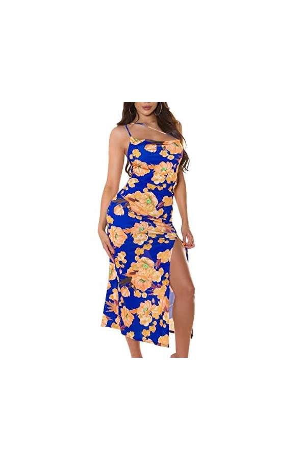 Robe maxi à bretelles avec fente pour les jambes XL, vert, Taille unique