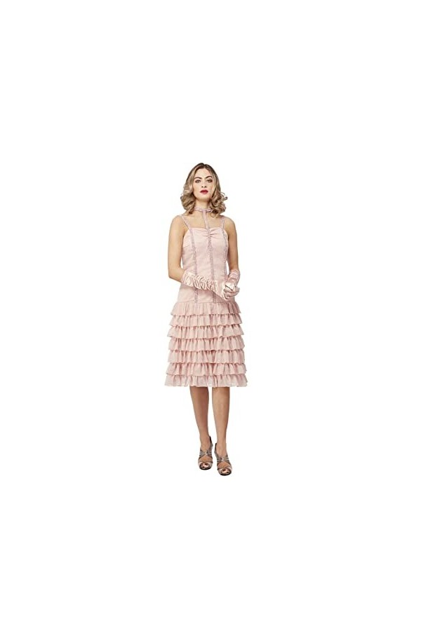 Smiffys 51598S Costume sous licence officielle Peaky Blinders Ada Thorne pour femme, rose, taille S 08-10