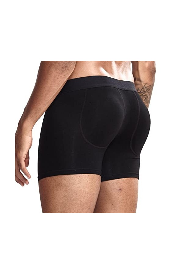 Culotte sexy pour homme avec push-up et coussinet amovible - Taille XL - Noir