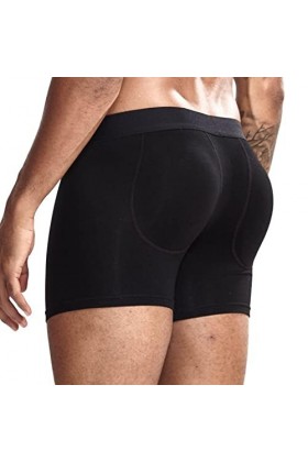 Culotte sexy pour homme avec push-up et coussinet amovible - Taille L - Noir