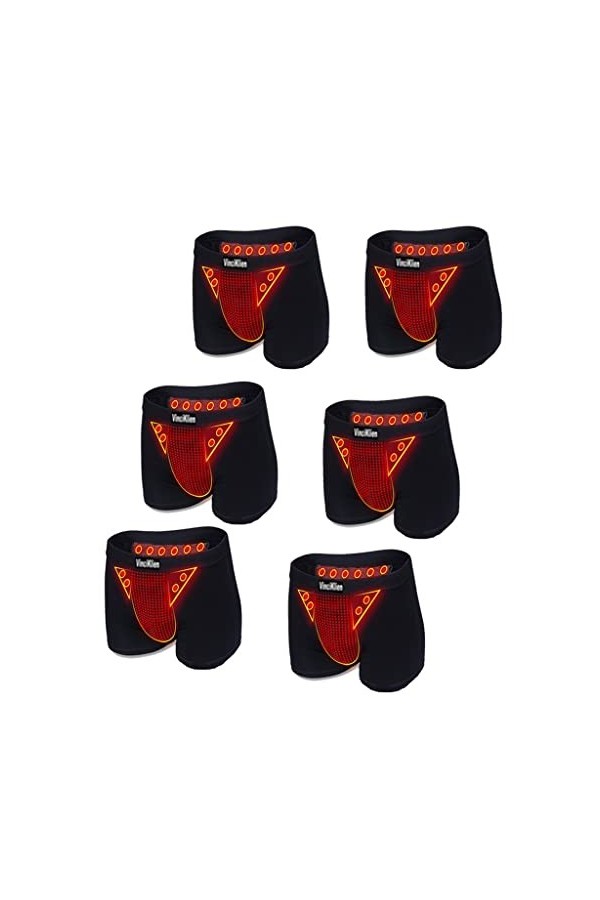 FJL 2/4/6-Pack Short Confort Boxer Thérapie Magnétique Soins de Santé Hommes Élargissement Améliorer la Vie Noir Sexy L-4XL 