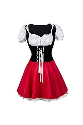 MeButy Lingerie Sexy Body Lingerie Femmes Halloween Costume Little Red Riding Fantasy Jeu Uniformes Déguisements Party-Rouge_