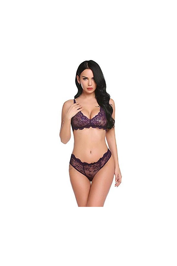 Érotisme Sexe Et Sensualité Ensembles De Pyjama Femme Dentelle Lingerie Soutien-Gorge Ensemble Femmes Plus Taille Sexy Soutie