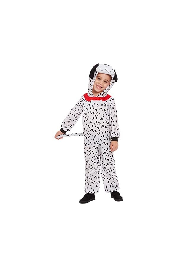 Toddler Dalmatian Costume, Black & White, Hooded All In One, T1 