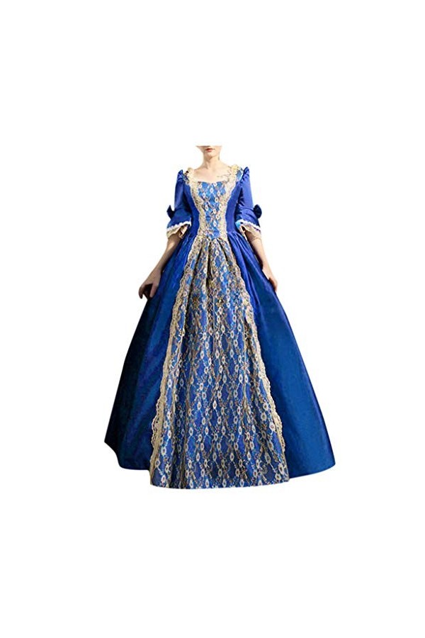 Robe dHalloween pour femme - Costume dHalloween - Robe gothique - Robe de renaissance - Costume médiéval - Reine victorienn