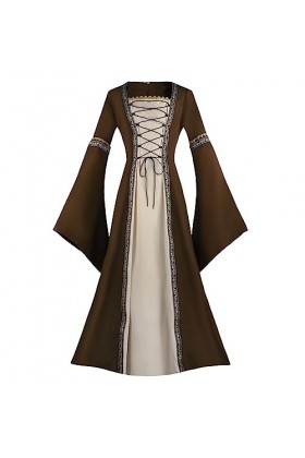 TWIOIOVE Todoroki Cosplay Costume Femme Robe Dentelle Up Sexy Medievals Vintage Robe Cosplay Costume Femmes Sexy