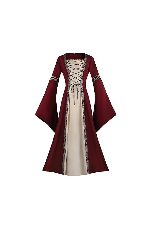 TWIOIOVE Todoroki Cosplay Costume Femme Robe Dentelle Up Sexy Medievals Vintage Robe Cosplay Costume Femmes Sexy