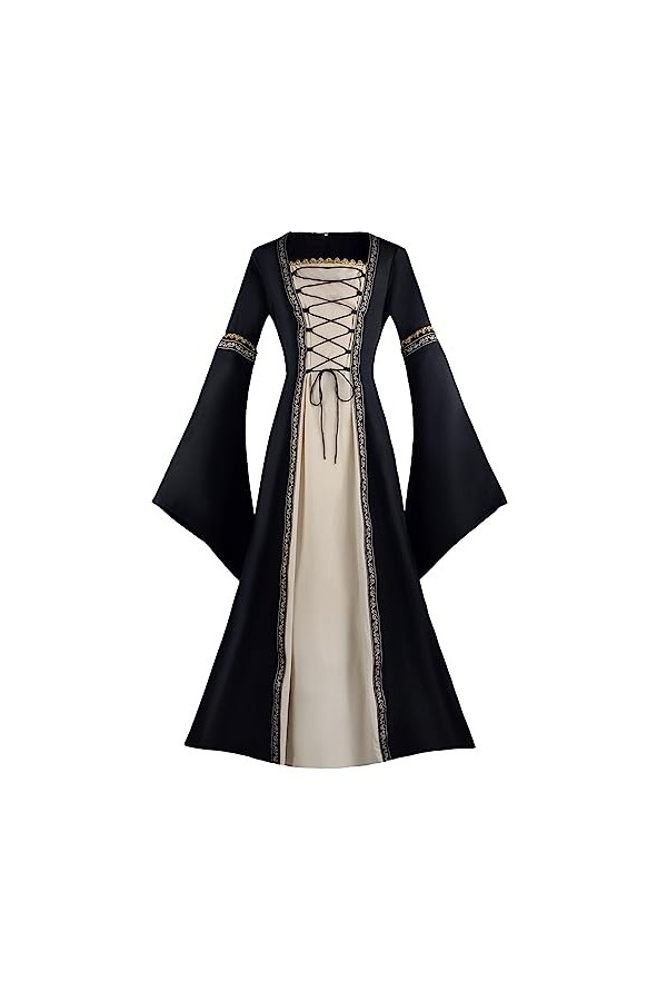 TWIOIOVE Todoroki Cosplay Costume Femme Robe Dentelle Up Sexy Medievals Vintage Robe Cosplay Costume Femmes Sexy