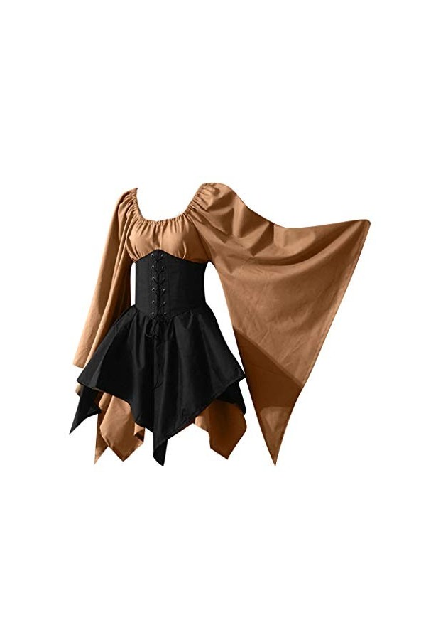 Generisch Costume de carnaval pour femme, taille M, robe corset à manches longues, robe sexy pour femme