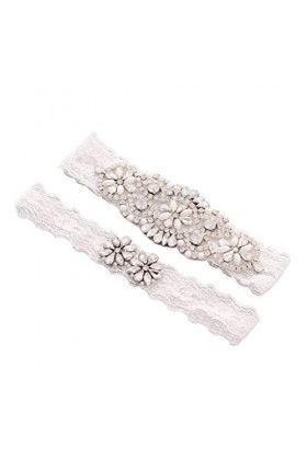 GOOFFY Ceinture mariée Cristal Pied décor Mariage mariée jarretière Dentelle Cuisse Anneau Sexy Strass Floral Jambe Bande Orn