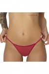 Culottes De sous-vêtements pour Femmes T-Back Sexy G-String Thongs See Through Panty Black+White+Red,S 