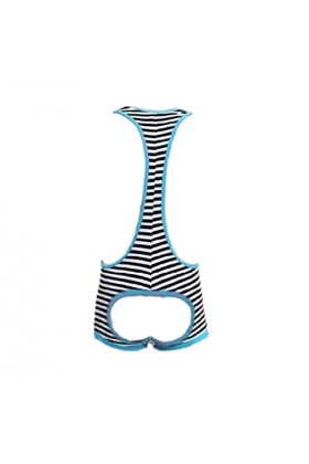 Benjie Costume de lutte érotique à rayures pour homme Taille M