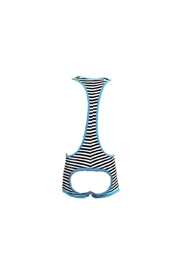 Benjie Costume de lutte érotique à rayures pour homme Taille M