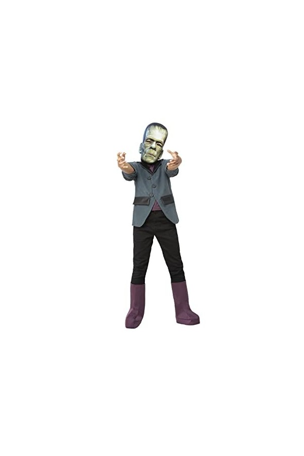 Universal Monsters Frankenstein Costume - Jacket, Boot Covers & EVA Mask - M