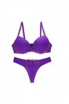 VSOLS Bras de Tasse Sexy Set for Les Femmes sous-vêtements intimes en Dentelle Noire Bleu Rose Violet Blanc féminin Lingerie 