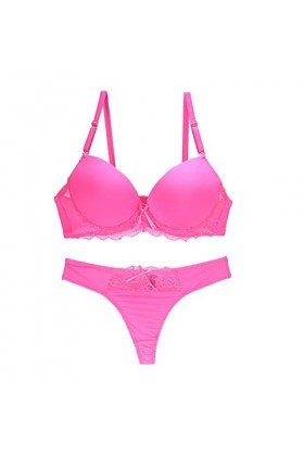 VSOLS Bras de Tasse Sexy Set for Les Femmes sous-vêtements intimes en Dentelle Noire Bleu Rose Violet Blanc féminin Lingerie 