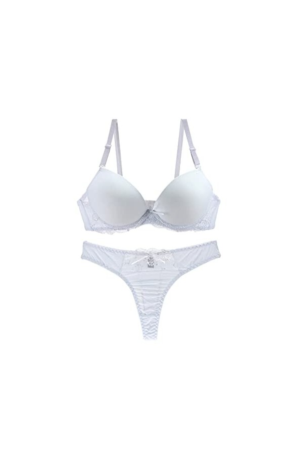 VSOLS Bras de Tasse Sexy Set for Les Femmes sous-vêtements intimes en Dentelle Noire Bleu Rose Violet Blanc féminin Lingerie 