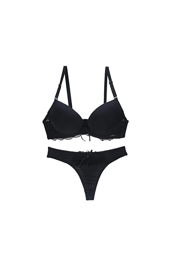 VSOLS Bras de Tasse Sexy Set for Les Femmes sous-vêtements intimes en Dentelle Noire Bleu Rose Violet Blanc féminin Lingerie 