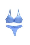 VSOLS Bras de Tasse Sexy Set for Les Femmes sous-vêtements intimes en Dentelle Noire Bleu Rose Violet Blanc féminin Lingerie 