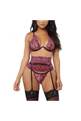 NBCSVHGPWMR Déguisements Adultes Porn Lingerie Sexy Nightwear Perspective Dentelle sous-Vêtements Soutien-Gorge T-Back Jarret