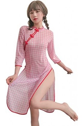 YYAN Lingerie Sexy for Femmes Chinoise Traditionnelle Vintage Vintage Nightwear Nightwear Cheongsam Sexy Anime Cosplay for Fe