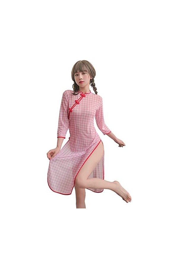 YYAN Lingerie Sexy for Femmes Chinoise Traditionnelle Vintage Vintage Nightwear Nightwear Cheongsam Sexy Anime Cosplay for Fe