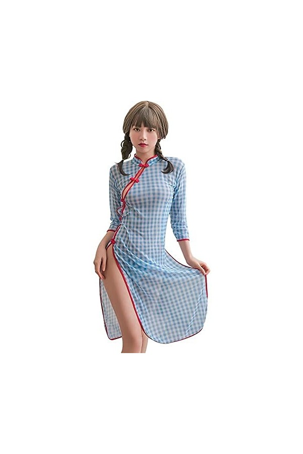 YYAN Lingerie Sexy for Femmes Chinoise Traditionnelle Vintage Vintage Nightwear Nightwear Cheongsam Sexy Anime Cosplay for Fe