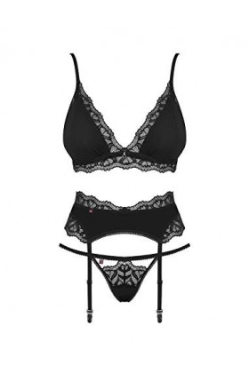 Obsessive M1085 Ensemble de lingerie pour femme - Noir - Small-Medium