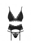 Obsessive M1085 Ensemble de lingerie pour femme - Noir - Small-Medium