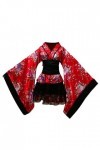 Robes Noires pour Femmes Femme Anime Traditionnel Robe Kimono pour Femme Déguisement Robe Femme Accessoires Steampunk Robe Je