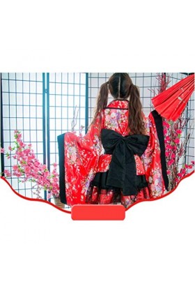 Robes Noires pour Femmes Femme Anime Traditionnel Robe Kimono pour Femme Déguisement Robe Femme Accessoires Steampunk Robe Je