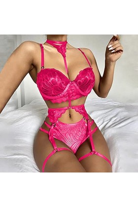MERNEL Vêtements sexuels Femmes Sexi Babydoll Vêtements Sexy Soutien-Gorge et Culotte Ensembles Dentelle Lingerie Transparent