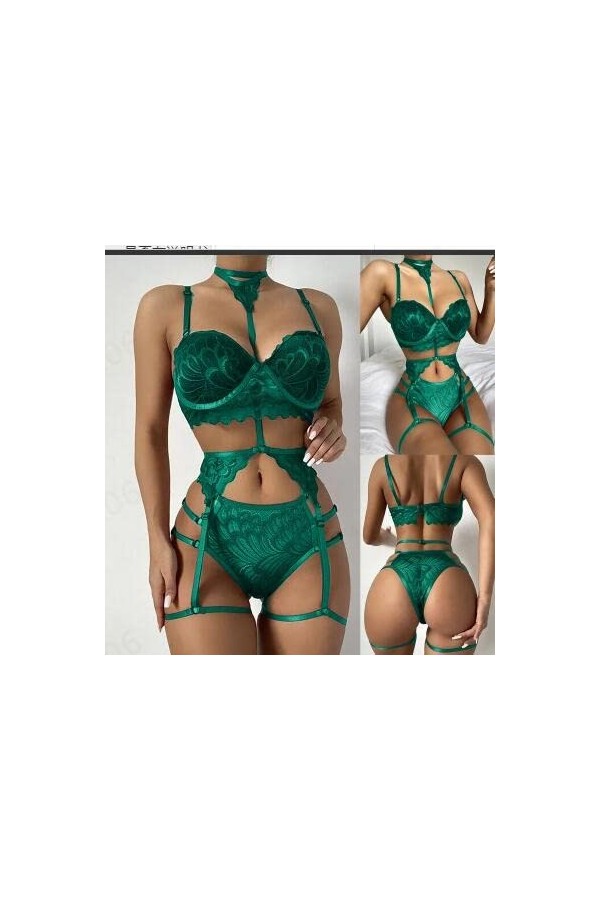 MERNEL Vêtements sexuels Femmes Sexi Babydoll Vêtements Sexy Soutien-Gorge et Culotte Ensembles Dentelle Lingerie Transparent