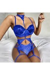 MERNEL Vêtements sexuels Femmes Sexi Babydoll Vêtements Sexy Soutien-Gorge et Culotte Ensembles Dentelle Lingerie Transparent
