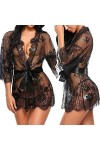 MERNEL Vêtements sexuels Sexy Femmes Lingerie Dentelle Volants Robe Transparente Babydoll sous-Vêtements Robe Érotique Femmes