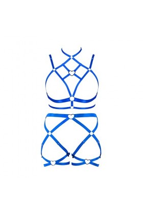 Femmes Body Lingerie Mode Plus Taille sous - vêtements évidés Garter Set Punk Gothique Halloween Rave Party Costume Orange 