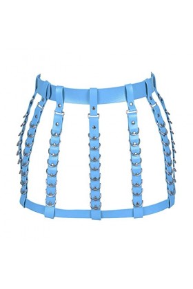 BANSSGOTH Femmes Body Harnais Ceintures De Danse Jupe en Cuir Punk Jarretelles Ceintures Évider Halloween Carnaval Vêtements 