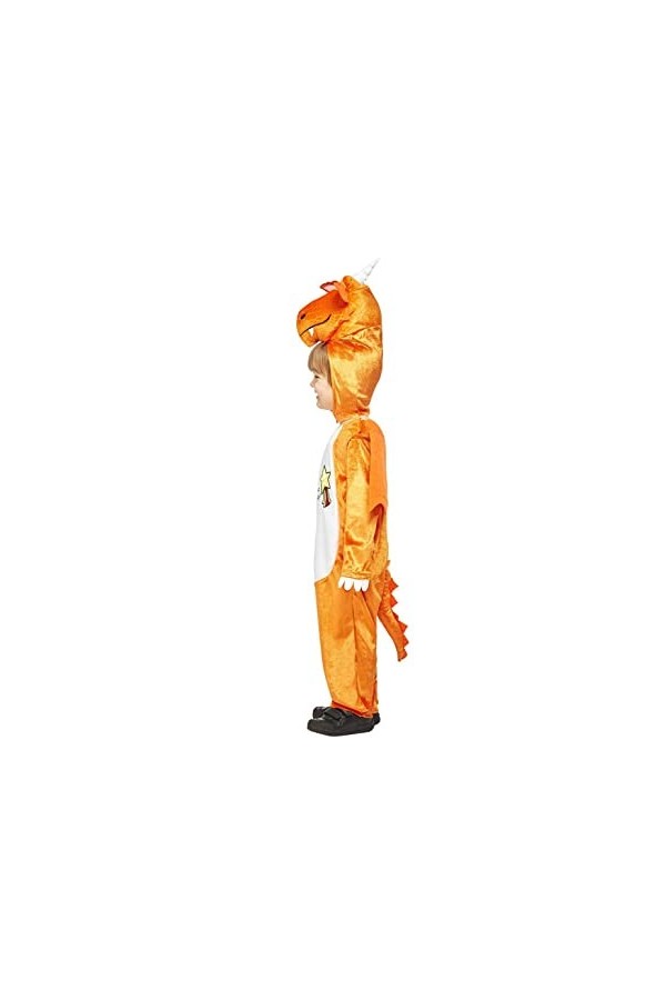 Smiffys 51522S Costume officiel Julia Donaldson Zog pour garçon, orange, S 4-6 ans