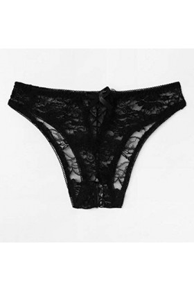 String sexy en dentelle pour femme - Respirant - Sans spectacle - String sexy - Culotte pour femme - Grandes tailles - Hipste