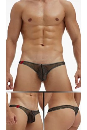 ABClothing String Sexy en Maille pour Homme avec Pochette Transparente, Lot de 9, Small